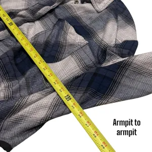 BDG Urban Outfitters Blue and Grey Plaid‎ Oversized Flannel Top Size S thumbnail 12