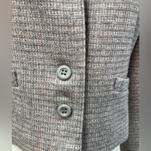 West Coast Connection Vintage Wool Blend Tweed Two Button Blazer Pockets‎ 6 thumbnail 3