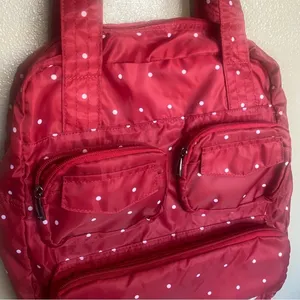 Lug polka dot Red and white Bag‎ Lightweight packable Tote Bag thumbnail 3
