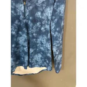 Under Armour ColdGear Womens Medium Blue Tie Dye‎ 1/4 Zip Pullover Fitted Shirt thumbnail 3