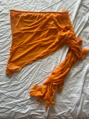 Free People Orange Strapless Top thumbnail 4
