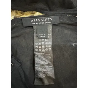 Allsaints Dora champagne bodysuit One Piece Size 10 MSRP‎ $169 Metallic Halter thumbnail 8