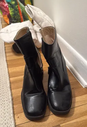 Princess Polly Black Booties thumbnail 1