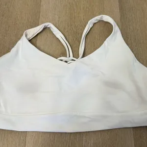 Athleta Cream White Lightweight Sports Bra thumbnail 1