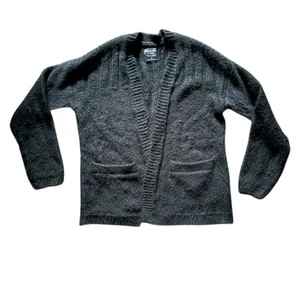 Abercrombie & Fitch Black Open Cardigan Size XS Fuzzy Cozy thumbnail 2