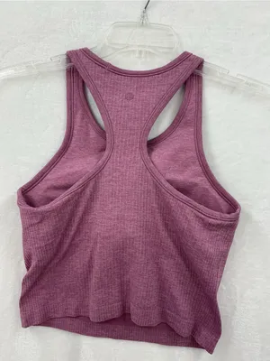 lululemon athletica Ribbed Cropped Tank - Mauve 1149 thumbnail 3