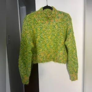 Free People Women's Stardust Pullover Lemon Lime Green Combo S thumbnail 3