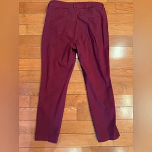 Old Navy Burgundy Dress Pants Women’s Size 12 Straight Leg Career Work Slacks thumbnail 5