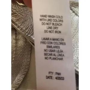 Jolie & Joy SILVER METALLIC FAUX LEATHER MINI SKIRT Size M thumbnail 8
