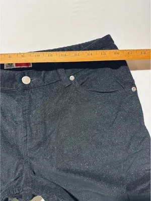 Arizona Jean Co. Hipster Sparkly Black Flared Pants Size 11 thumbnail 6