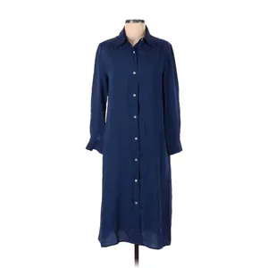 ✨A.P.C. Button Down Navy Midi Sz 36 Dress✨ Blue thumbnail 2