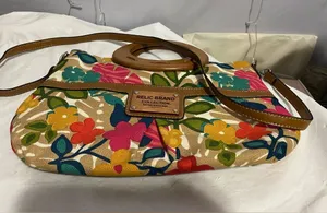 Floral Canvas Tote Bag in Multicolor thumbnail 1