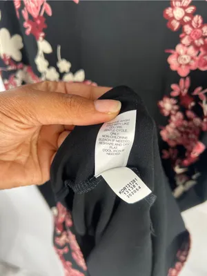 J.Jill Wearever Floral Stretch Knit Midi Dress Black Pink Size S thumbnail 8