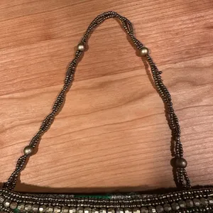 Evening Bag Beaded Sequin Clutch India Purse Green Gold Prom Formal thumbnail 7