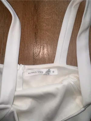 Altar’d State White Strappy Fit-and-Flare Dress🔺 thumbnail 2