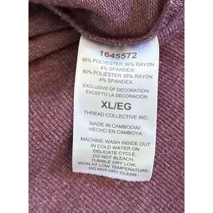 Thread Collective‎ Women's Purple Sweatshirt Dress Size XL thumbnail 4