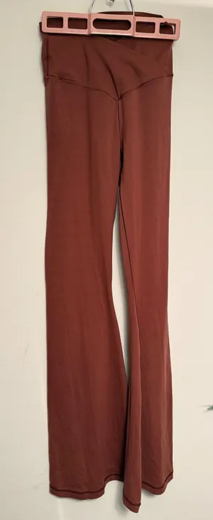 OFFLINE by Aerie Real Me Flare Leggings Brown Crossover High Rise Womens‎ Medium thumbnail 1