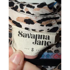 Savanna Jane Leopard Print Embroidered Maxi Dress Small‎ Boho Western thumbnail 3