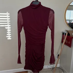 HOUSE OF CB 'Lucasta' Mulberry Gathered Mini Dress‎ NWOT XS thumbnail 11