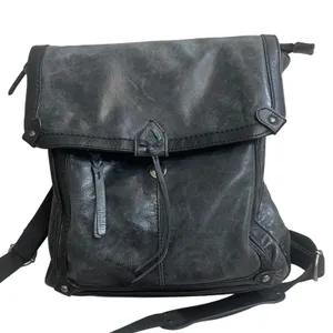 The Sak ventura Leather Convertible Backpack Crossbody Bag Gray Black Distressed thumbnail 1