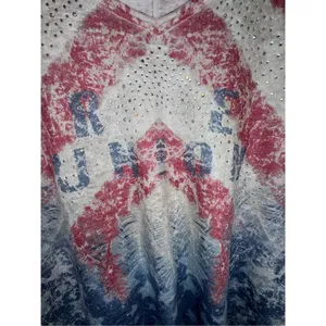 NWOT Vocal Stars And Stripes America Short Sleeve Blouse With Sequins thumbnail 2