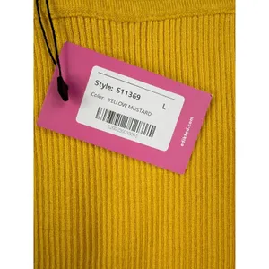 Edikted - Sleeveless Ribbed Bodycon Mini Dress in Mustard Yellow thumbnail 2