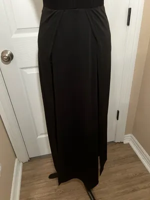 Sexy black maxi evening cocktail dress thumbnail 6