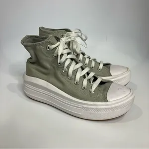 Converse CTAS move‎ high top platform slate sneakers Gray white womens size 7 thumbnail 4