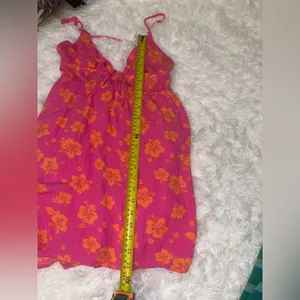 Garage orange pink floral babydoll short dress mini dress adjustable straps S thumbnail 6