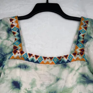 Johnny Was Workshop Maxi Dress Marble puff‎ sleeve Embroidered Neckline XS thumbnail 6