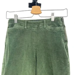 ModCloth The Boulder Wide Leg‎ Corduroy Pants In Olive Green Size 00 thumbnail 4