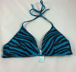 Victoria's Secret MD Turq zebra triangle bikini top thumbnail 2