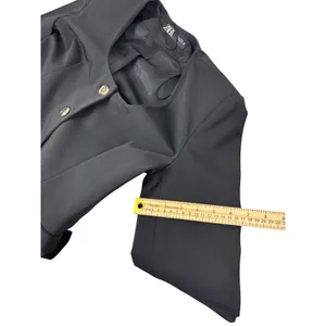 ZARA Black Blazer Dress Jacket Coat Medium M Morocco Comfort Suit thumbnail 3