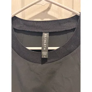 Athleta‎ Womens Zephyr Black Ribbed Crew Neck Sleeveless Performance Tank Top L thumbnail 2