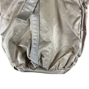 Lululemon Floral Drawstring Gym Tote Bag Taupe Champagne Rose Gold Logo *FLAWED* thumbnail 9
