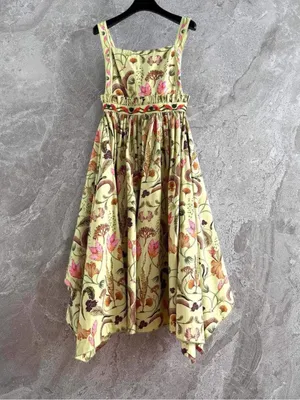 AGUA BY AGUA BENDITA Lunatus Habitat floral print embellished cotton dress, S thumbnail 6
