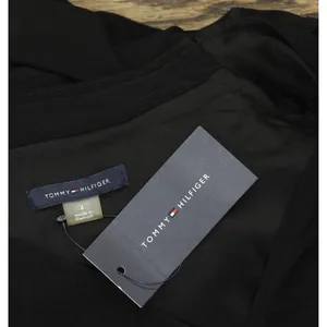 NWT Tommy Hilfiger Pleated V Neck Fit Flare Long Sleeved Knit Midi Dress Black 4 thumbnail 8