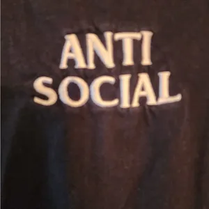 Eighty eight anti social black cropped top size womens medium thumbnail 2