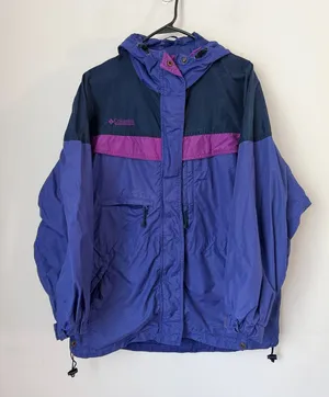 Columbia Vintage Womens’s Full Zip Purple Outdoors Jacket, sz Med ©️ thumbnail 1