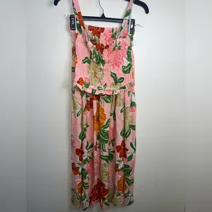 Paper Heart Floral Maxi skirt and top‎ linen blend set small thumbnail 2