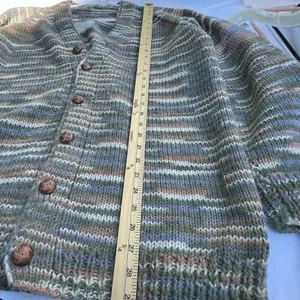 Vintage Aztec size 2X button front handmade cardigan. No TAGs see measurements thumbnail 6