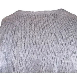 Reformation Wenda Merino Wool Alpaca Blend Crop Sweater Women's M Gray Soft Cozy thumbnail 6