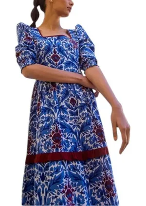 Beyond by Vera Poppy Dress, Pomegranate Blue M thumbnail 1