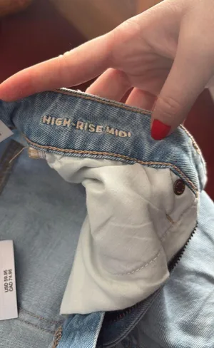 American Eagle High Rise Midi Skirt thumbnail 3