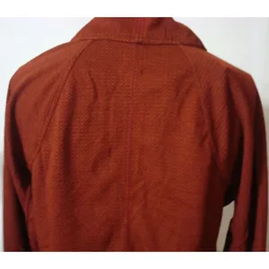 NWT New Womens S Prana Waffle Knit Wool Top Rhubarb Red Orange 1/2 Zip Thumbhole thumbnail 4