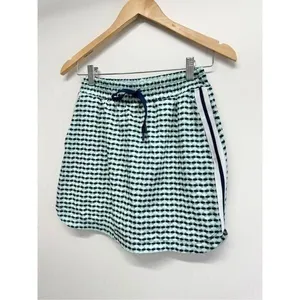 Lady Hagen Size XS‎ Green Navy Geometric Print Athletic Golf Mini Skirt Stripe thumbnail 3