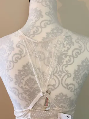 Free People | FP‎ Intimately Midweek Polka Dot Ivory Bralette Sz M thumbnail 6