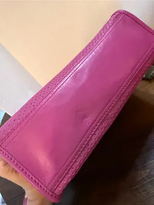 Cole Haan Hot Pink (Beet) Jenna Perforated Leather Shoulder Bag NWT thumbnail 7