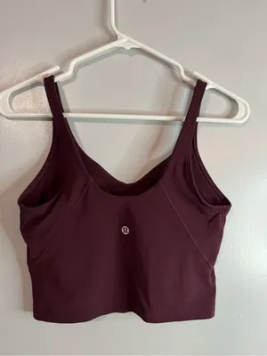 Lululemon Athletica Purple Cropped Tank Top Size 6 thumbnail 2