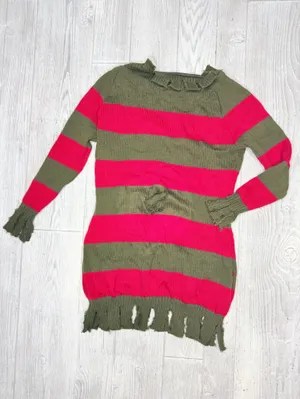 Nightmare on elm street Freddy Kruger mini dress Halloween costume small bodycon thumbnail 3